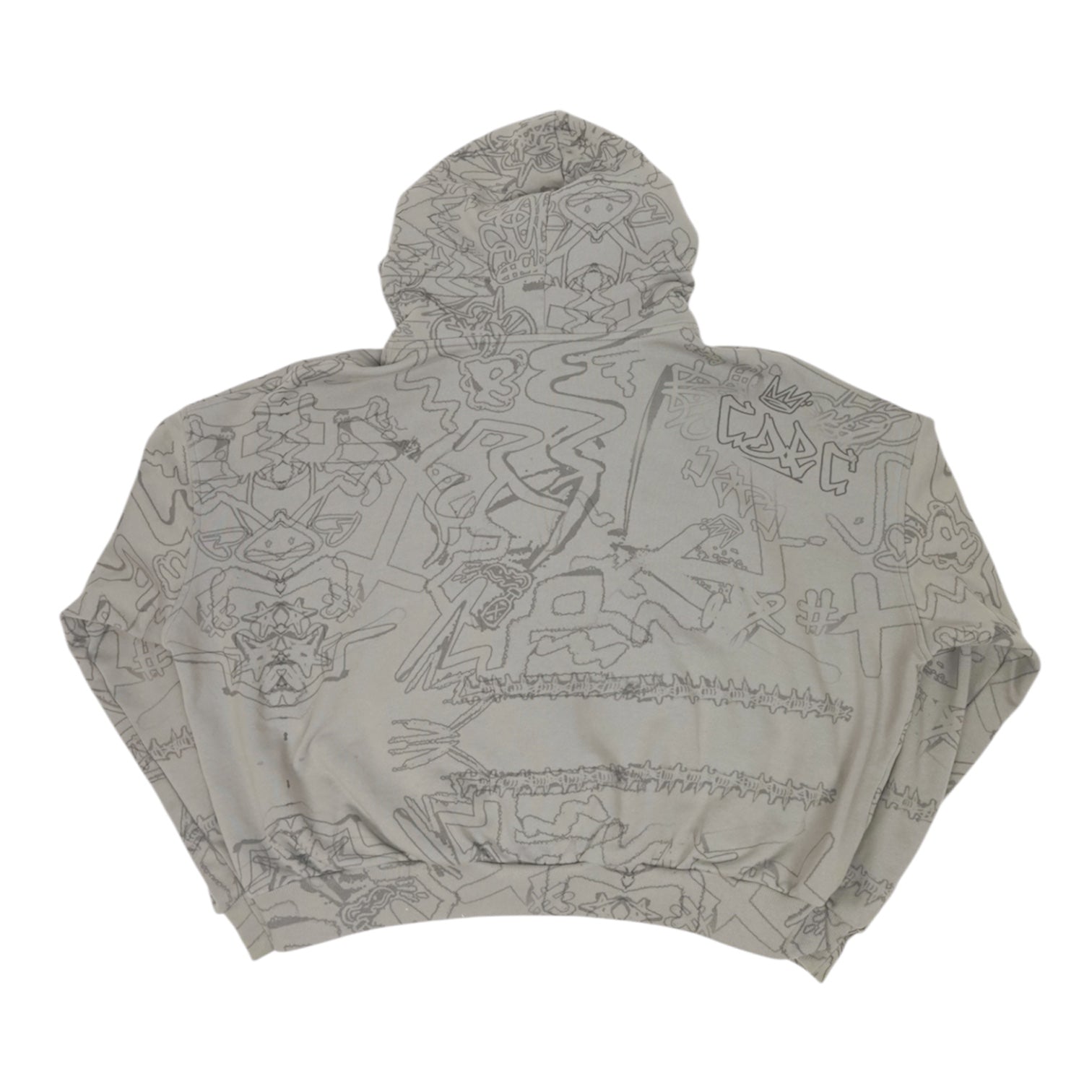 GREY “GRAFFITI" ZIP-UP