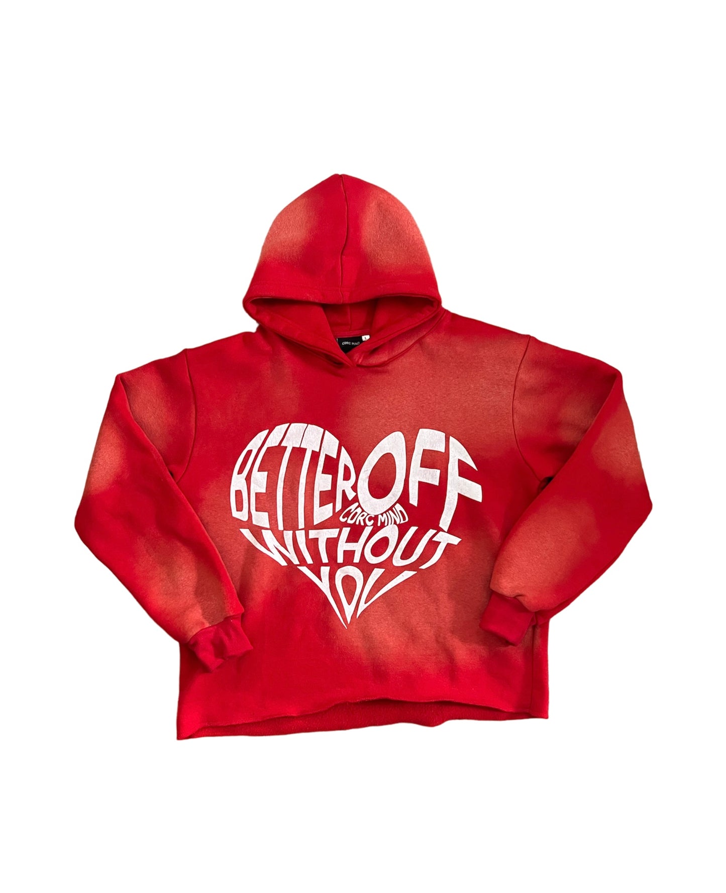 "BETTER OFF WITHOUT YOU'' CROPPED HOODIE