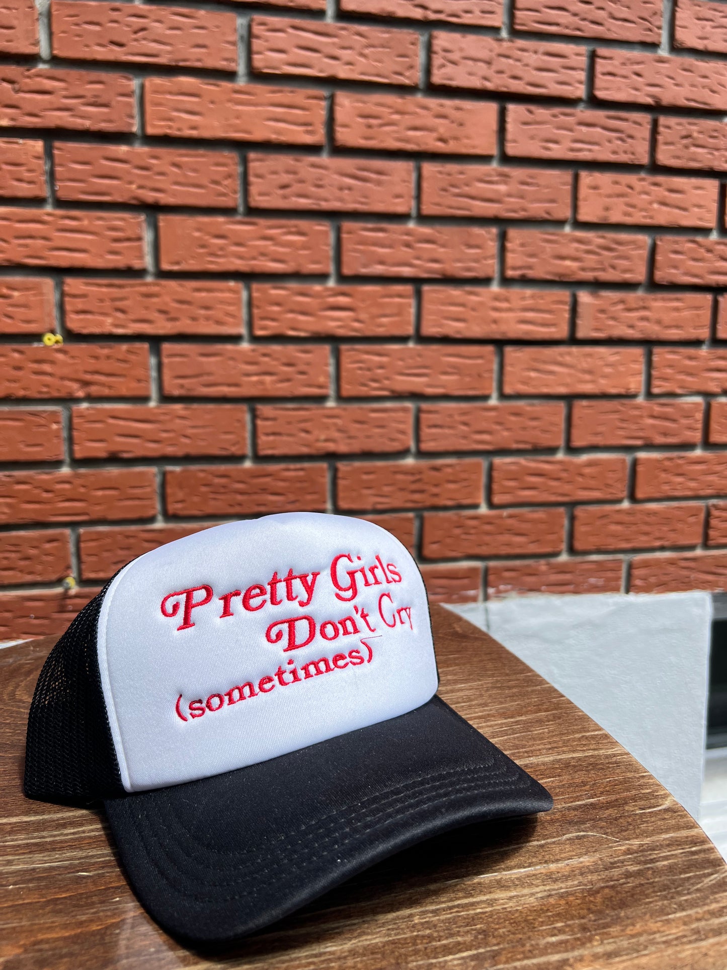 "PRETTY GIRLS DON'T CRY" TRUCKER HAT