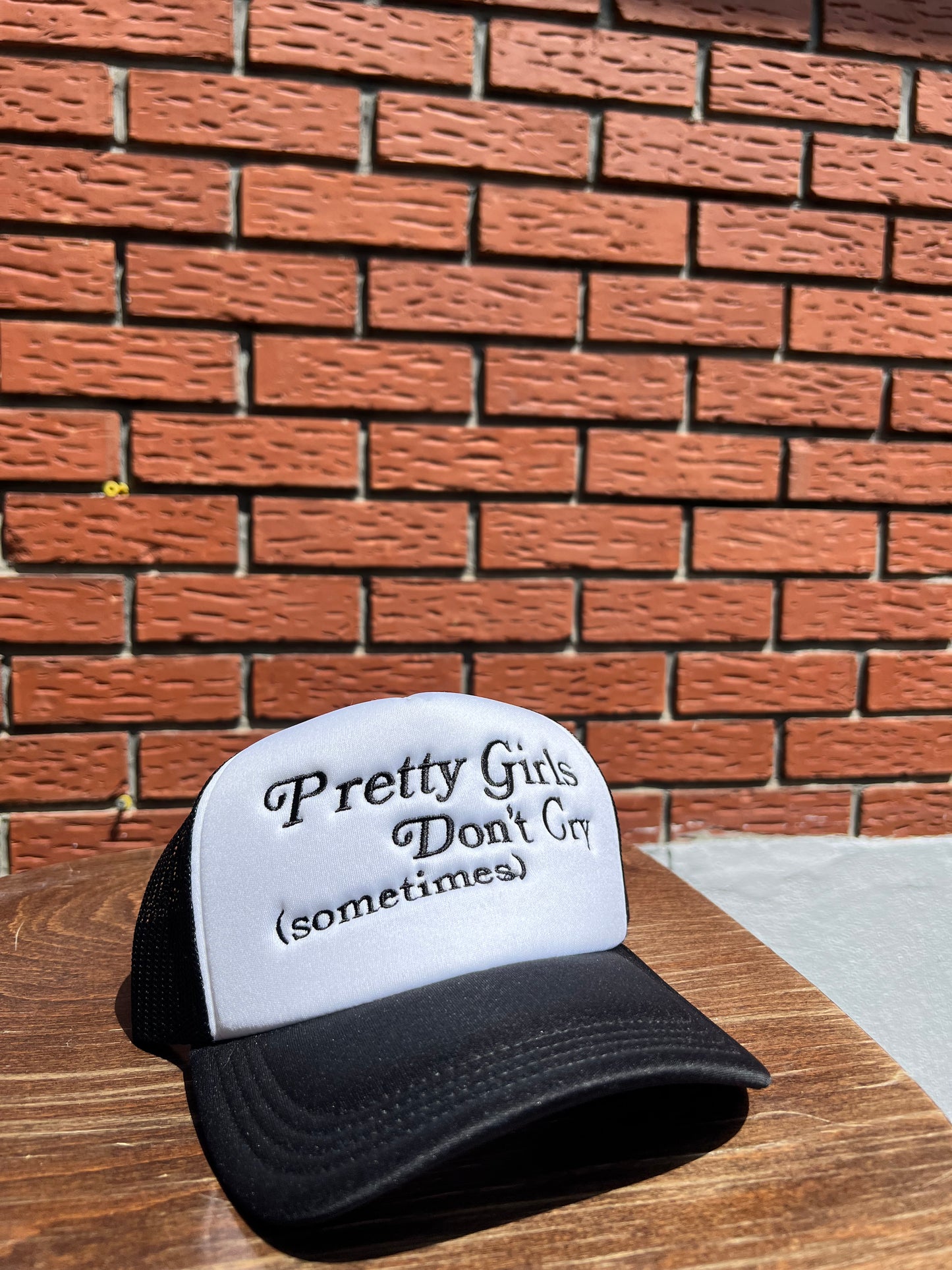 "PRETTY GIRLS DON'T CRY" TRUCKER HAT