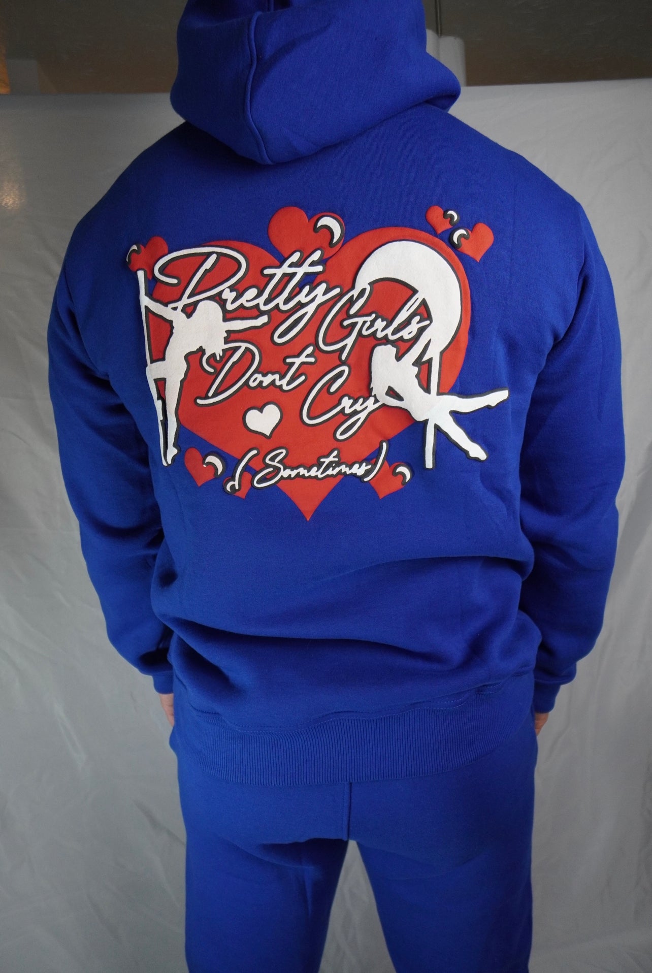 ''PRETTY GIRLS DON'T CRY'' HOODIE (BLUE)